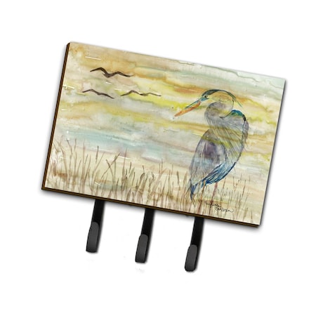 Carolines Treasures 6 x 2 x 9 in. Blue Heron Yellow Sky Leash or Key Holder SC2020TH68